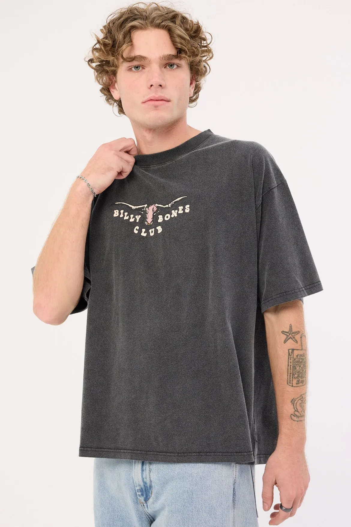 Flash Club 4.0 Oversized Boxy Tee Washed Black