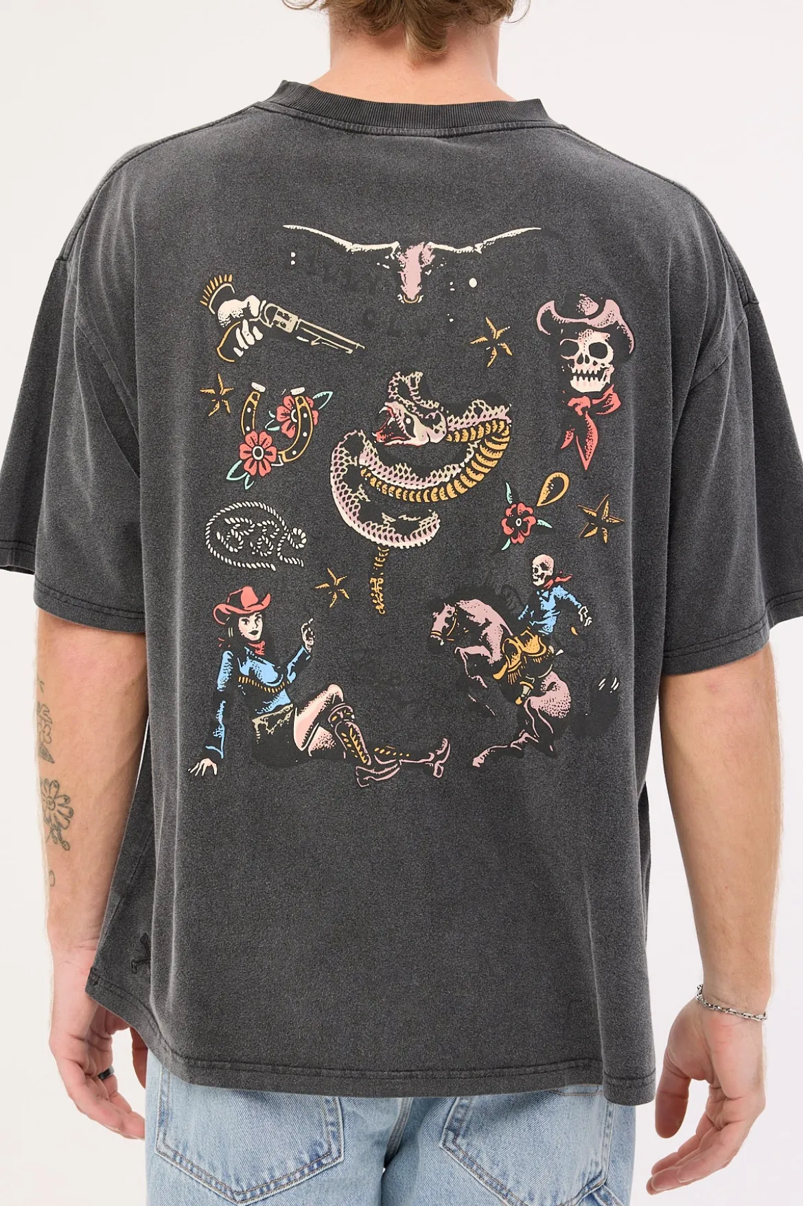 Flash Club 4.0 Oversized Boxy Tee Washed Black