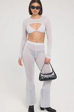 Flashy Glitter Bolero White / Silver