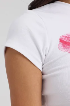 Fleur Bloom Flower Tee White