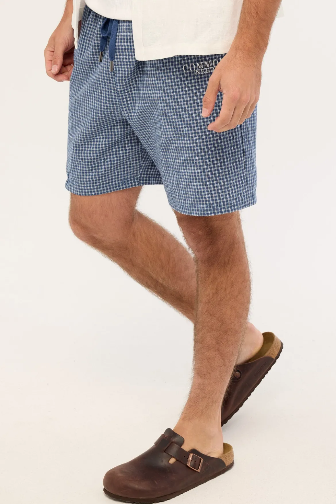 Flintmore Elastic Waist Short Blue Check