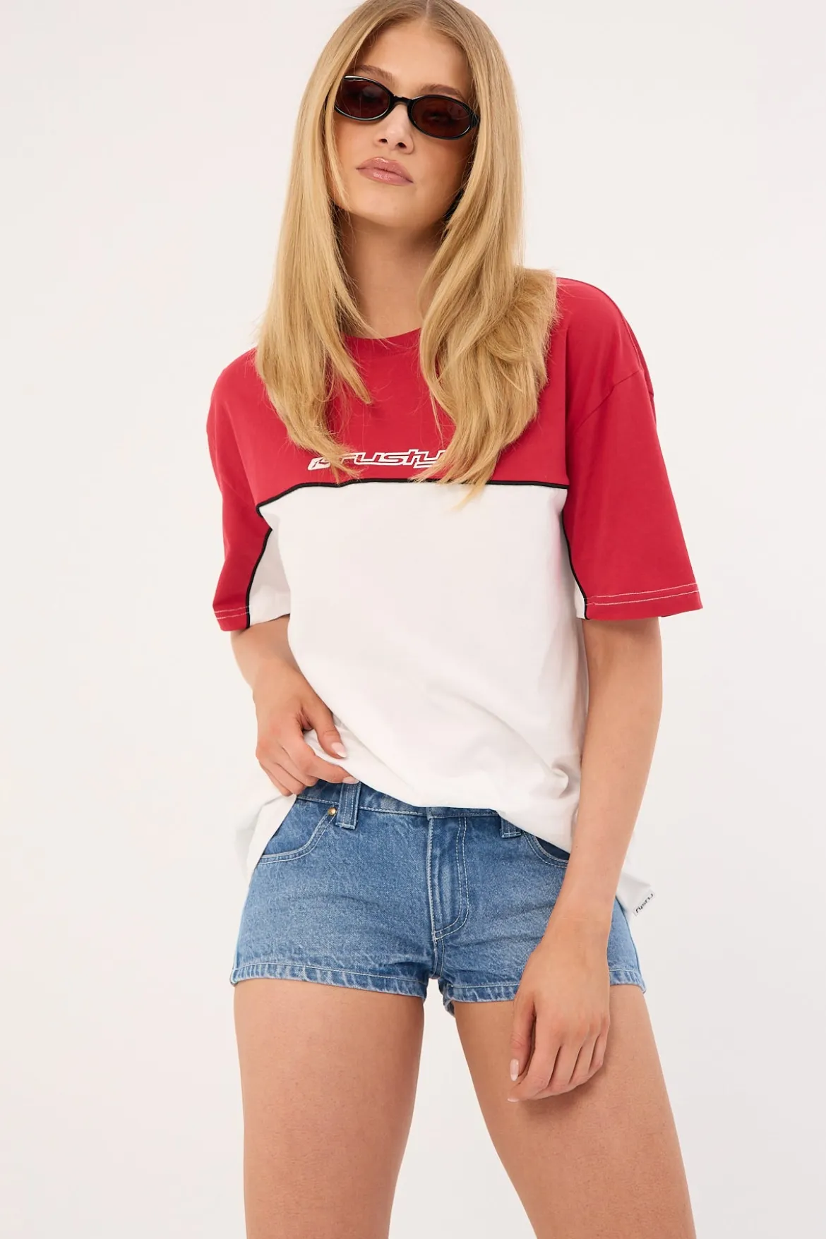 Flip Mommy Low Rise Micro Mini Denim Short Middy Blue/Blue