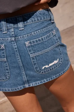 Flip Mommy Low Rise Mini Skirt Middy Blue/Baby Pink