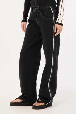 Flip Mommy Low Rise Wide Leg Jean Black Out