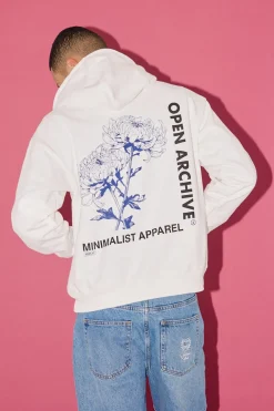 Flora Boxy Hoodie Off White