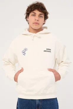 Flora Boxy Hoodie Off White
