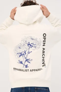 Flora Boxy Hoodie Off White