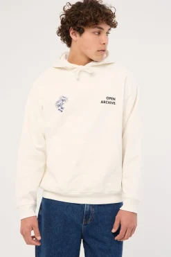 Flora Boxy Hoodie Off White