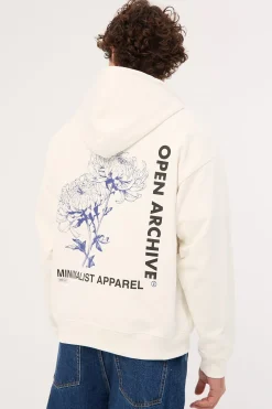 Flora Boxy Hoodie Off White