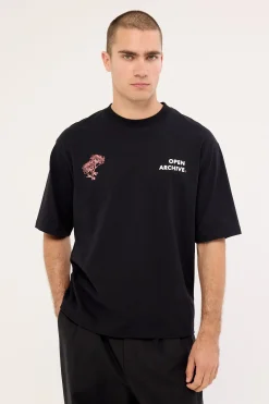 Flora Organic Boxy Tee Black