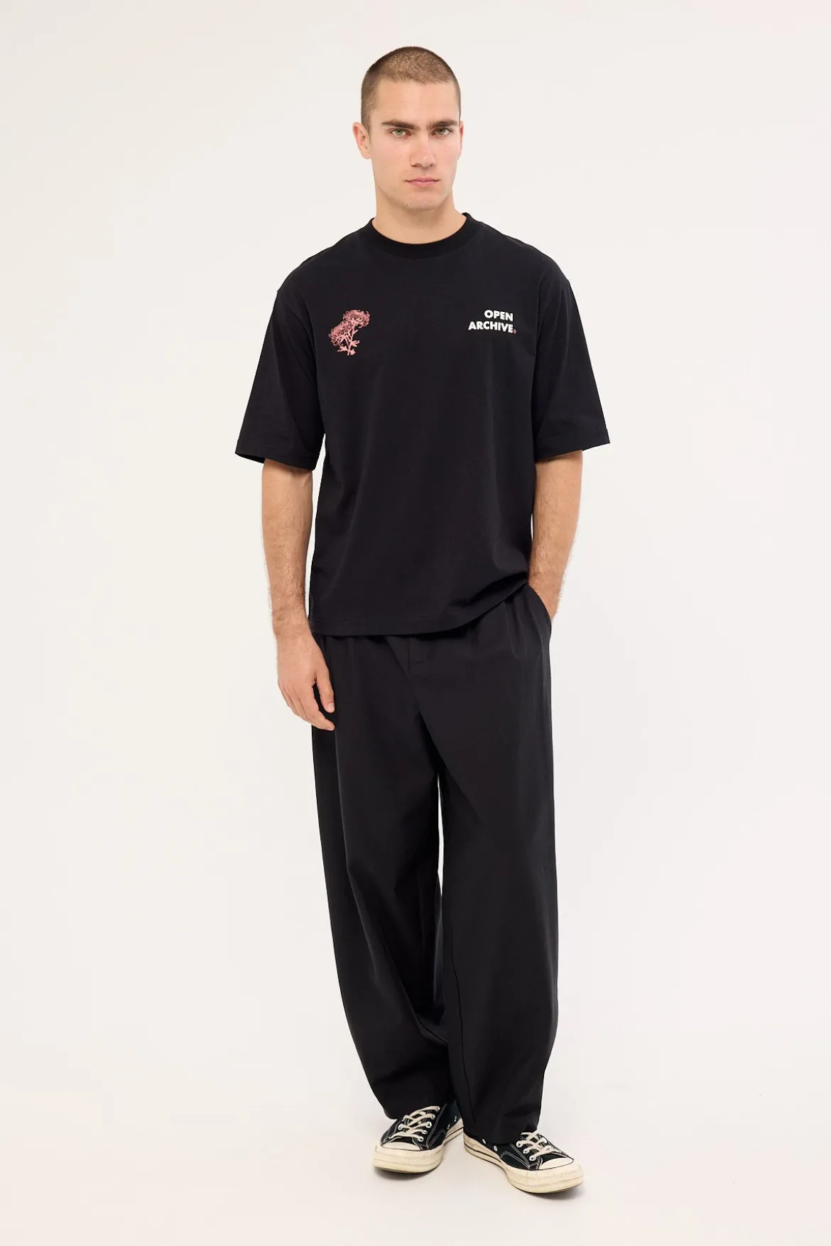 Flora Organic Boxy Tee Black