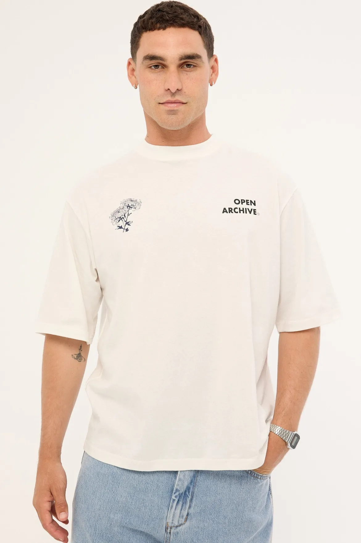 Flora Organic Boxy Tee Off White