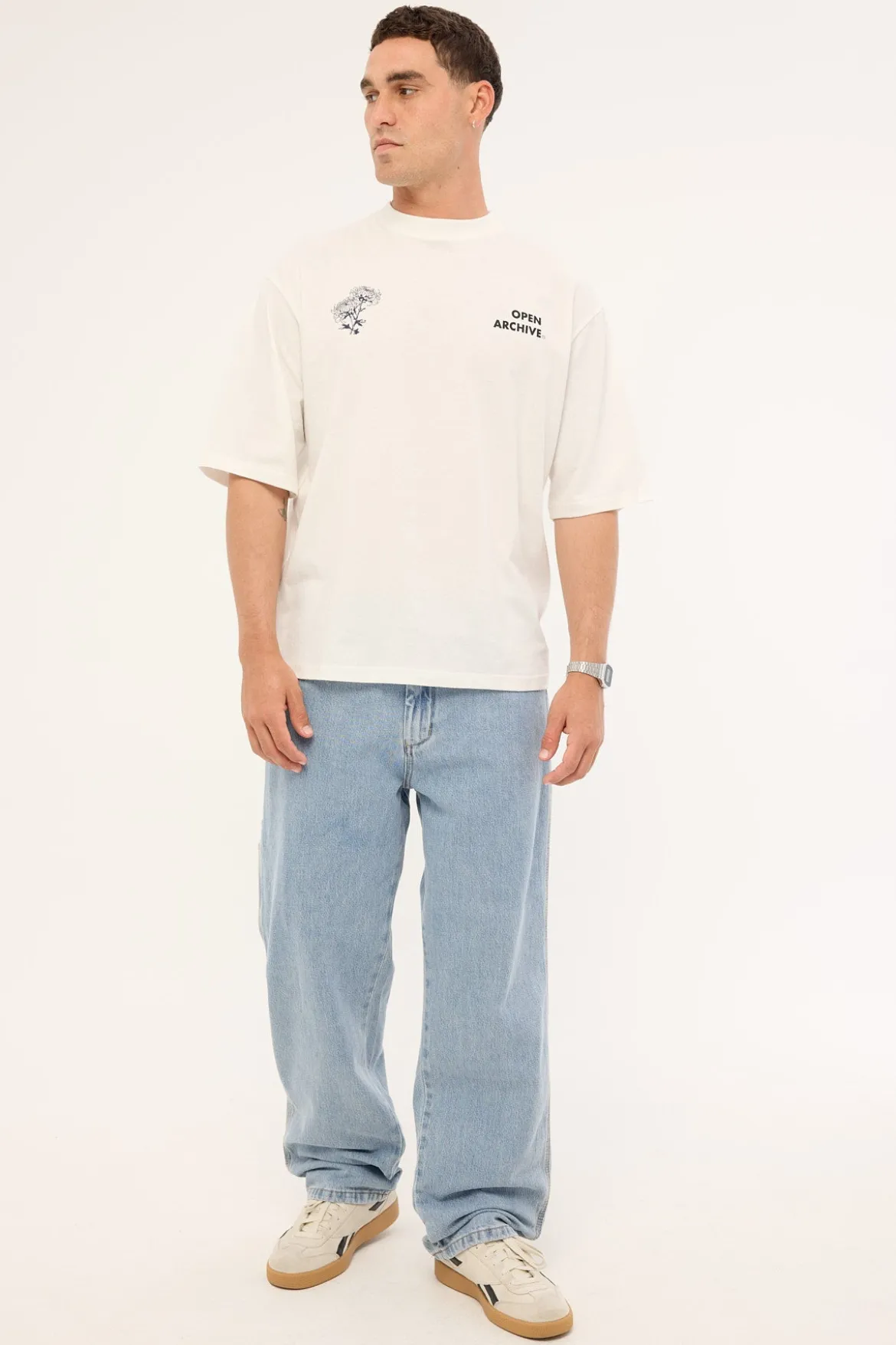 Flora Organic Boxy Tee Off White