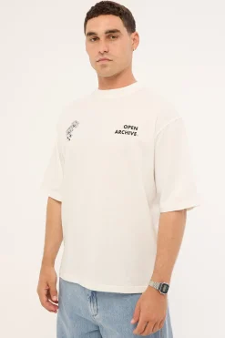 Flora Organic Boxy Tee Off White