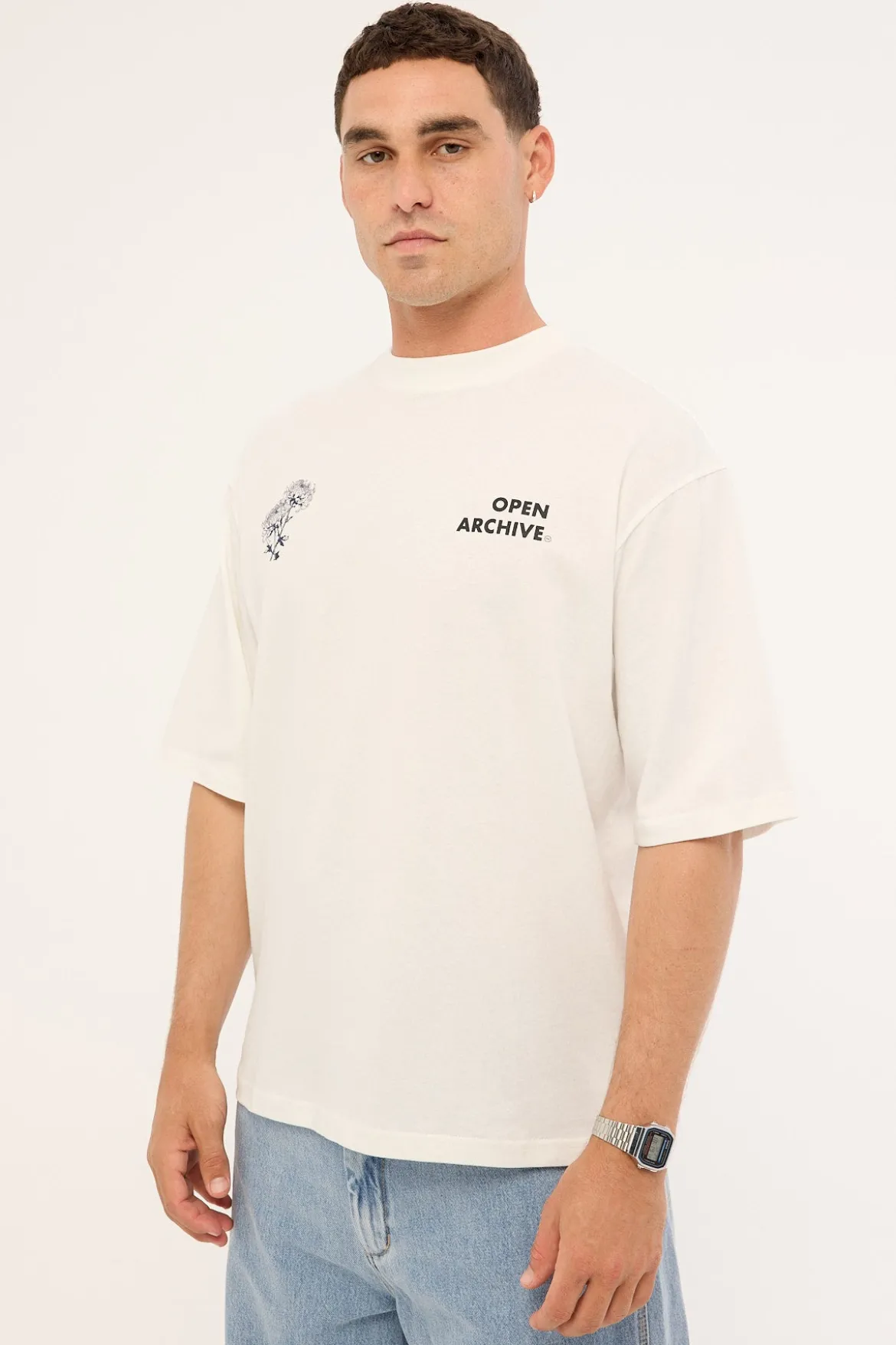 Flora Organic Boxy Tee Off White