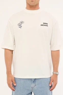 Flora Organic Boxy Tee Off White