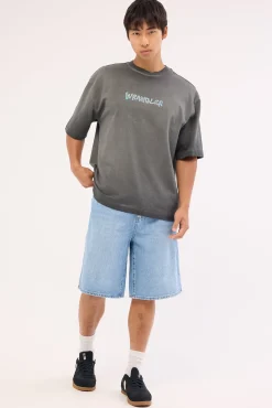 Floral Fade Boxcar Tee Dark Slate