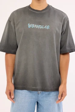 Floral Fade Boxcar Tee Dark Slate