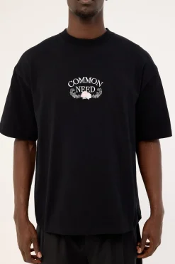 Floralia Heavyweight Easy Tee Black