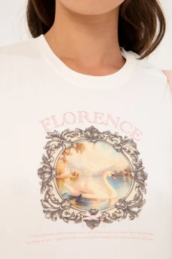 Florence Art Baby Tee White
