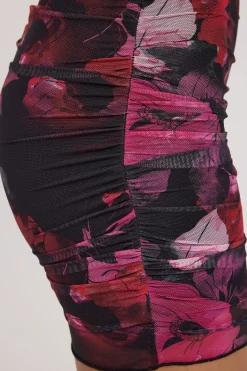 Florentina Recycled Mesh Mini Skirt Floral Print