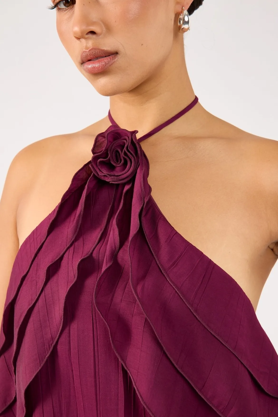 Flossie Halter Top Plum