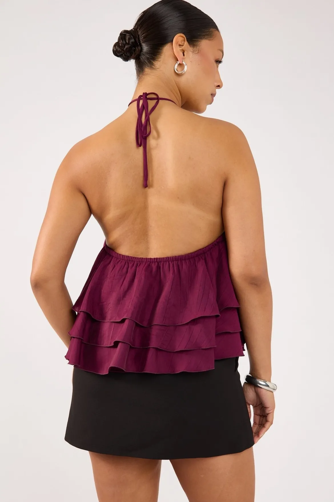 Flossie Halter Top Plum