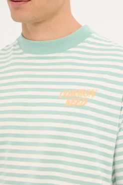 Flow Easy Tee Sage Stripe
