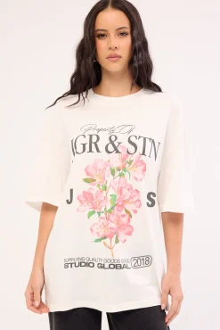 Flower Studio Oversized T-Shirt White