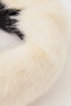 Fluffy Faux Fur Headband Cream