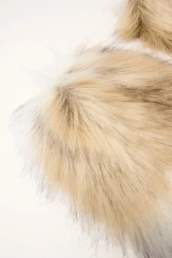 Fluffy Faux Fur Leg Warmers Tan
