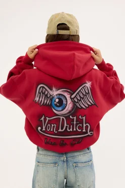 Flying Eye Oversized Hood Red