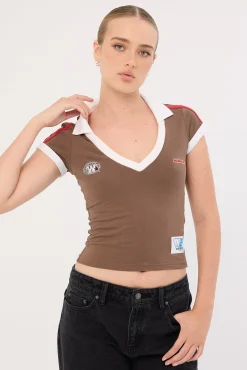 Football Baby Polo Brown/Red