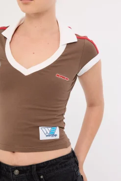 Football Baby Polo Brown/Red