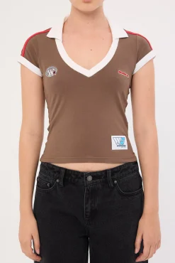 Football Baby Polo Brown/Red
