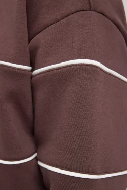 Form Quarter Zip Sweater Dark Brown