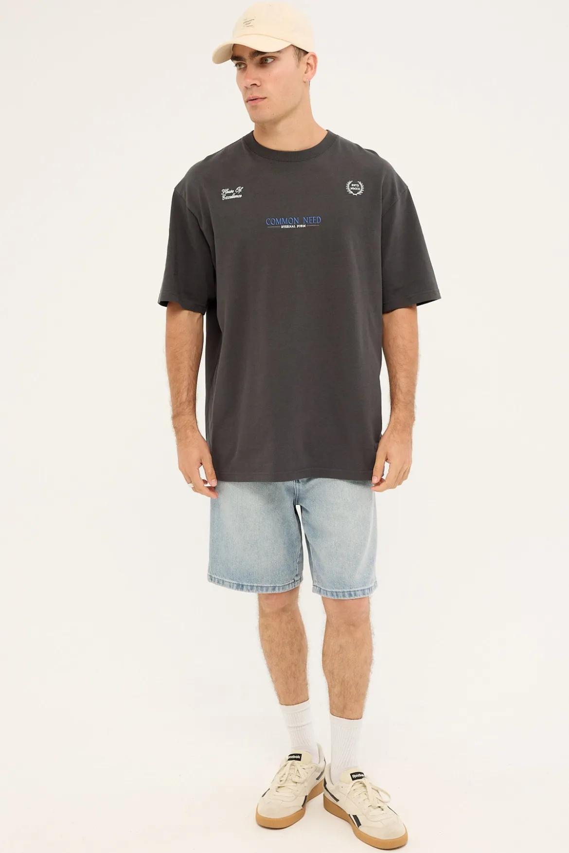 Fortis Heavyweight Boxy Tee Off Black