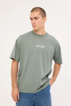 Fortune Favors Embro Box Fit Oversize Tee Scrubs Green