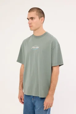 Fortune Favors Embro Box Fit Oversize Tee Scrubs Green