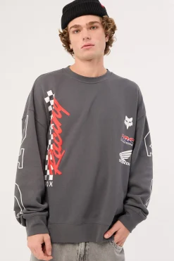 Fox Honda Oversized Fleece Crew Dark Shadow