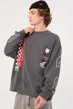 Fox Honda Oversized Fleece Crew Dark Shadow
