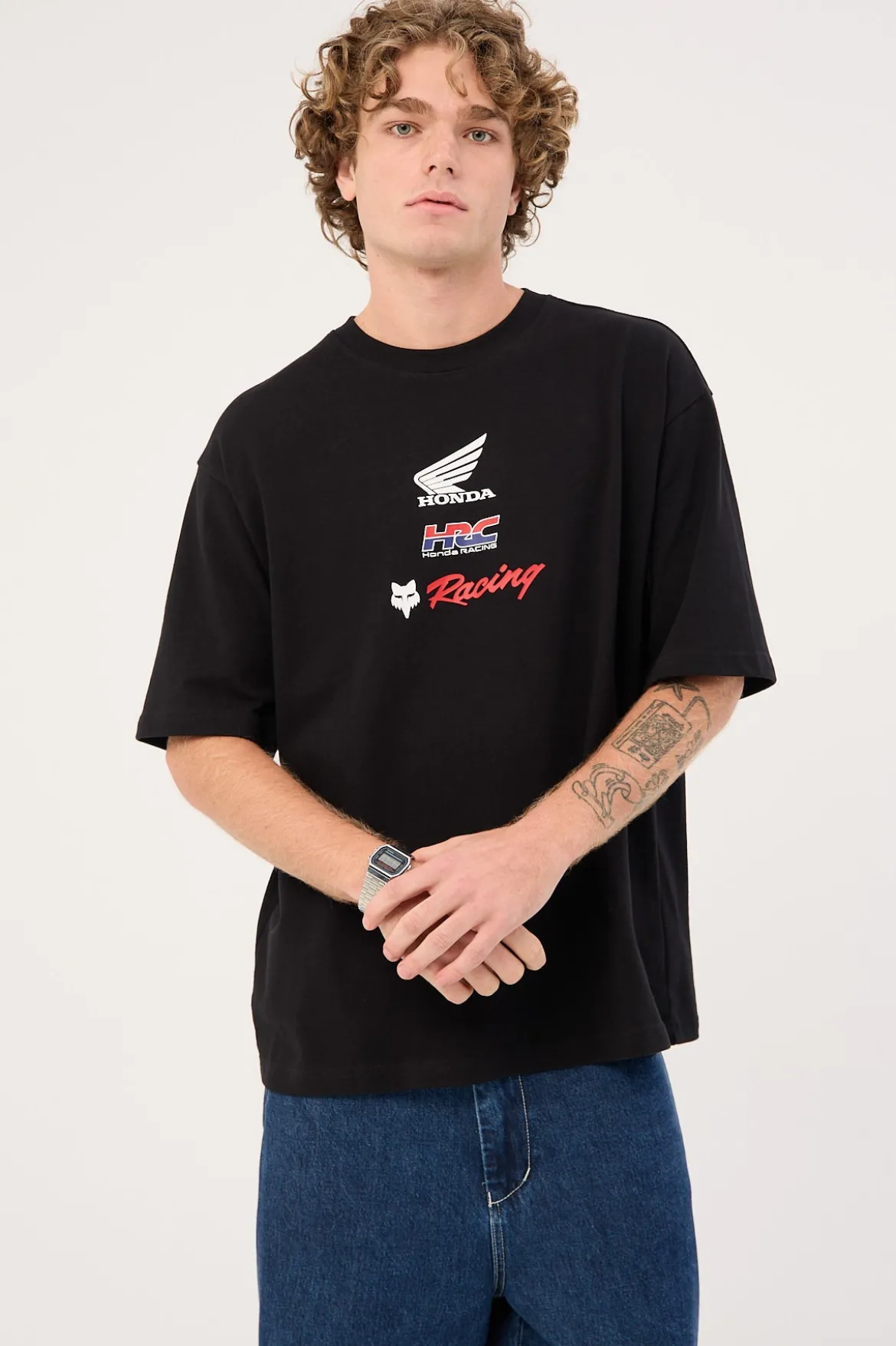 Fox Honda Oversized SS Tee Black