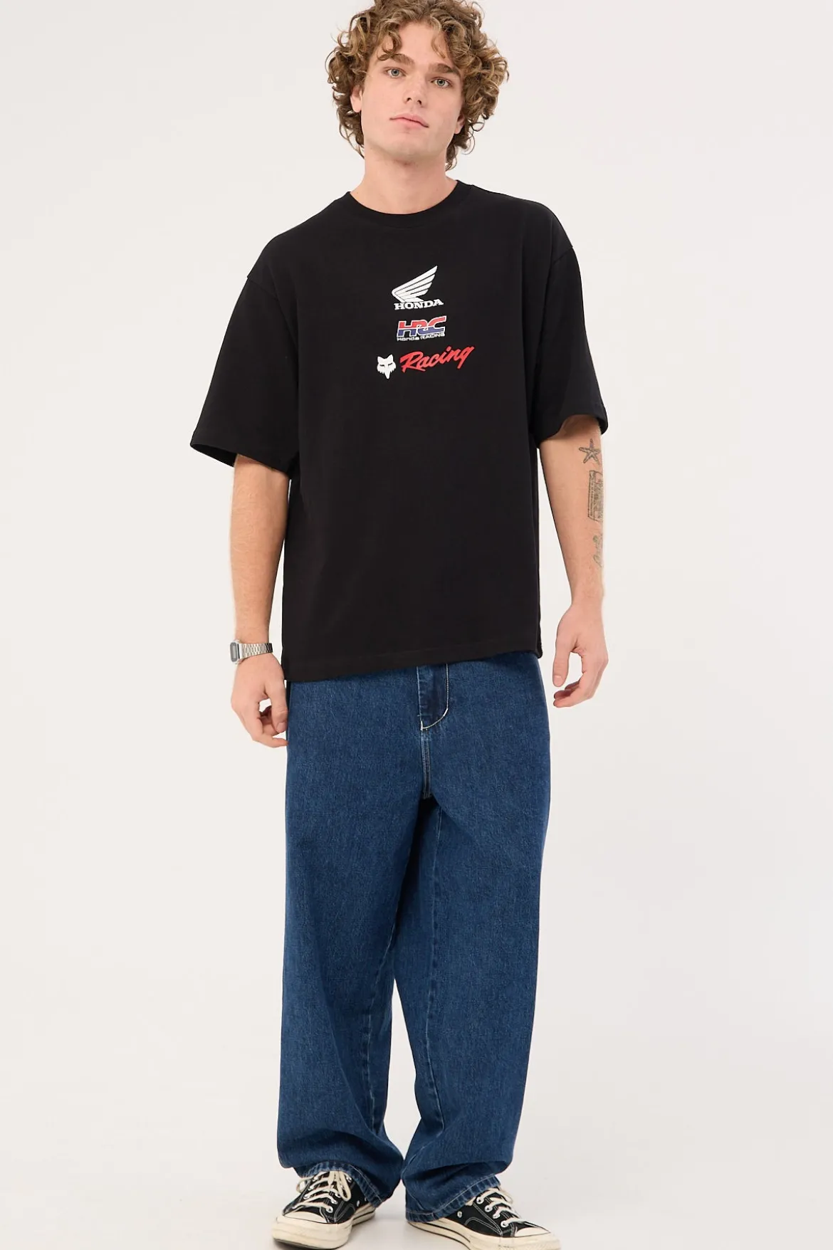 Fox Honda Oversized SS Tee Black