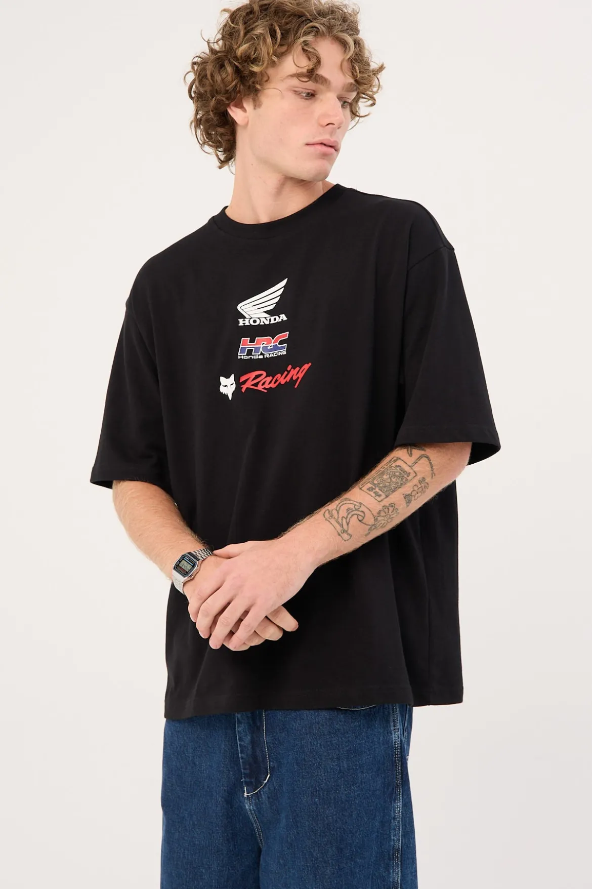 Fox Honda Oversized SS Tee Black