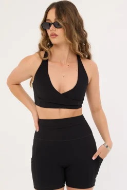 FR Wrap Crop Black