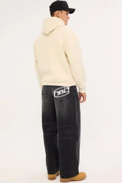 Fracture Behemoth Super Baggy Jean Blasted Washed Black