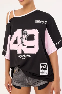 Fracture Tie Shoulder Jersey Black