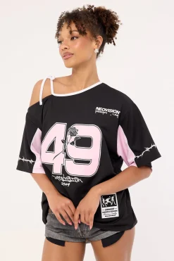 Fracture Tie Shoulder Jersey Black