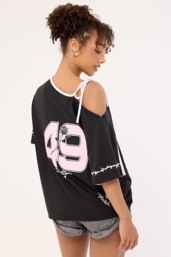 Fracture Tie Shoulder Jersey Black