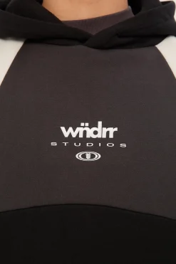 Framed Panel Hood Sweat Black/Oyster